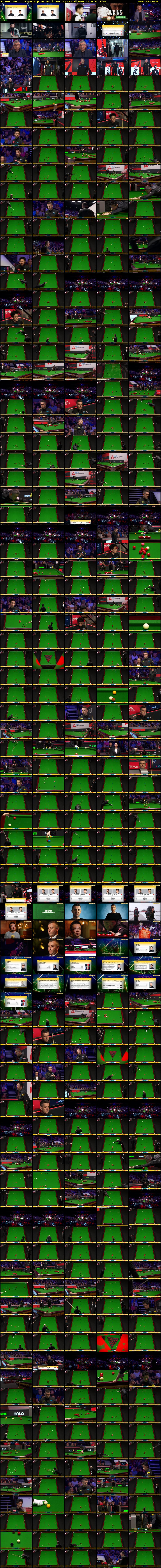 Snooker: World Championship (BBC RB 1) Monday 27 April 2026 13:00 - 17:00
