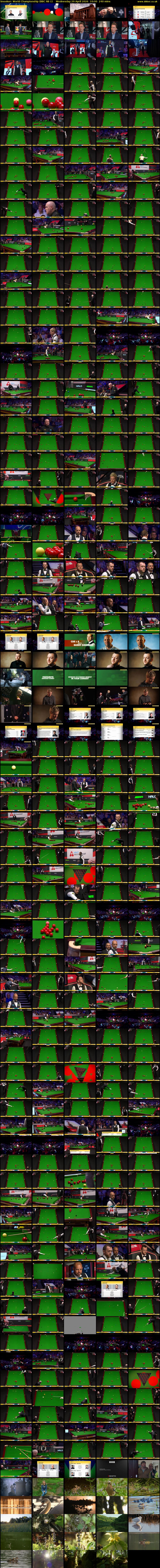 Snooker: World Championship (BBC RB 1) Wednesday 29 April 2026 10:00 - 14:00