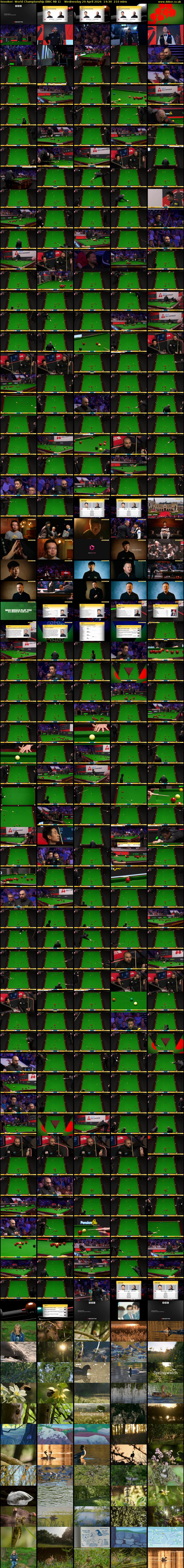 Snooker: World Championship (BBC RB 1) Wednesday 29 April 2026 14:30 - 18:00