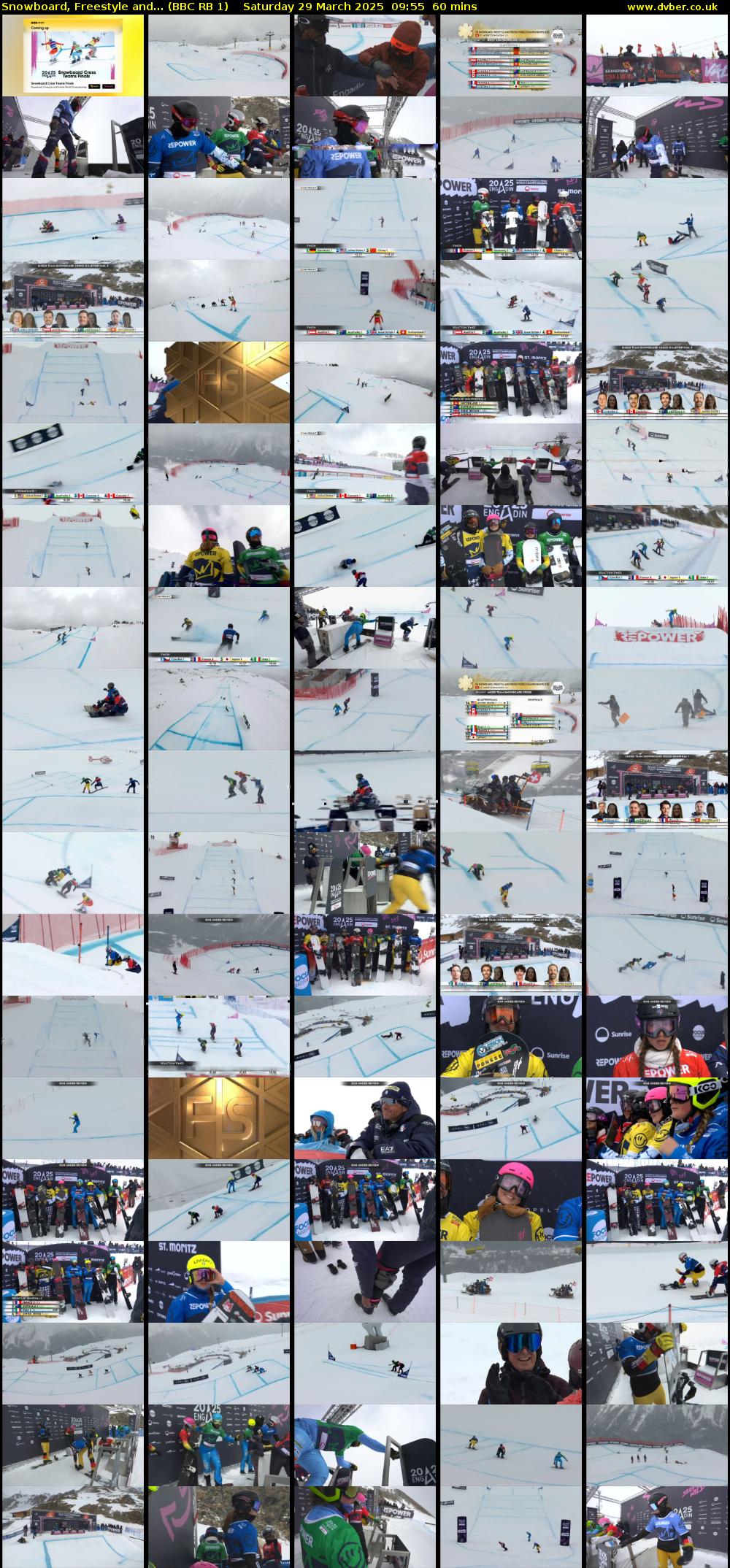 Snowboard, Freestyle and... (BBC RB 1) Saturday 29 March 2025 09:55 - 10:55