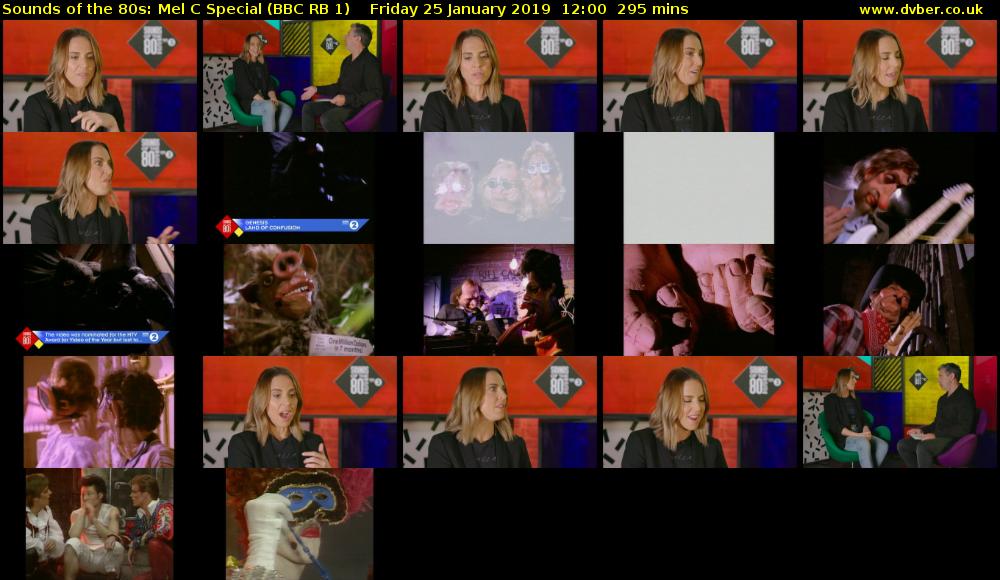 Sounds of the 80s: Mel C Special (BBC RB 1) Friday 25 January 2019 12:00 - 16:55