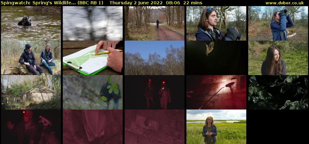 Spingwatch: Spring's Wildlife... (BBC RB 1) Thursday 2 June 2022 08:06 - 08:28