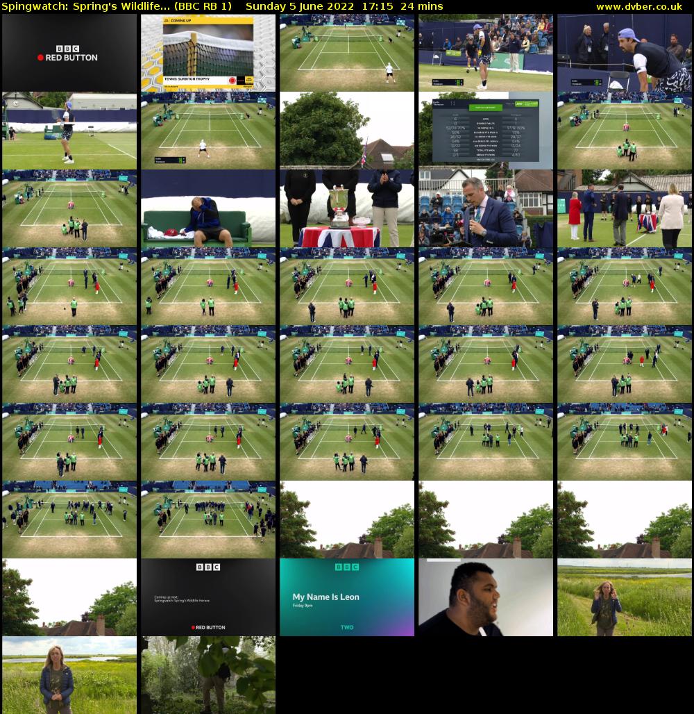 Spingwatch: Spring's Wildlife... (BBC RB 1) Sunday 5 June 2022 17:15 - 17:39