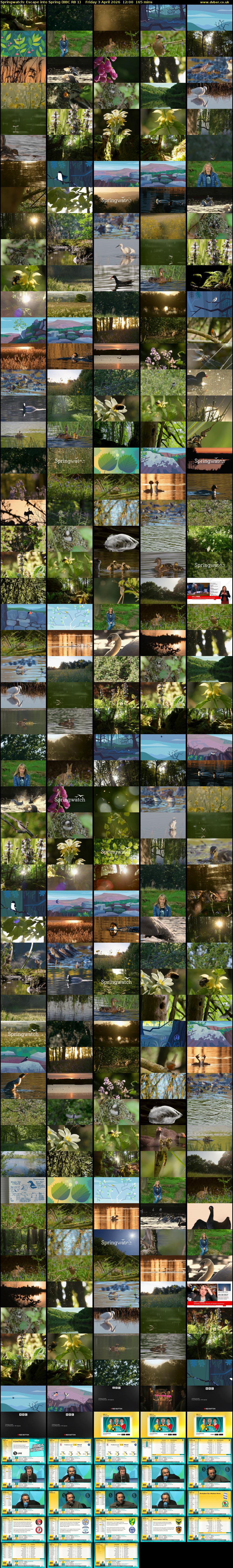 Springwatch: Escape into Spring (BBC RB 1) Friday 3 April 2026 12:00 - 14:45