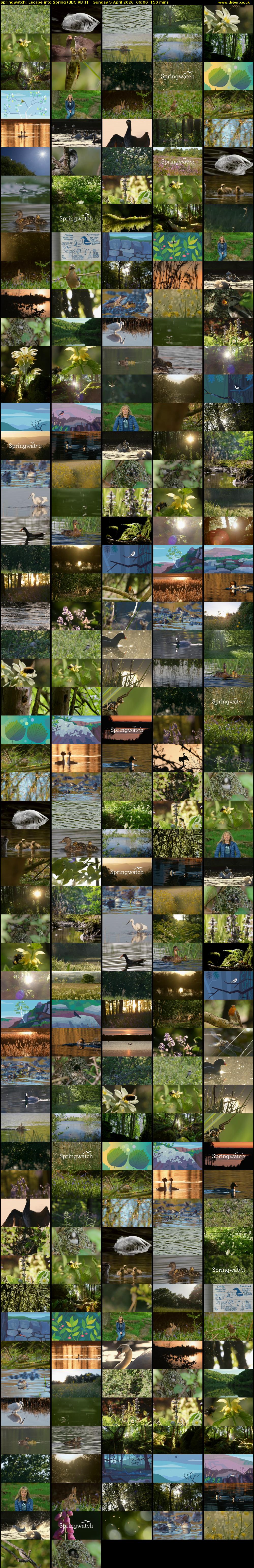 Springwatch: Escape into Spring (BBC RB 1) Sunday 5 April 2026 06:00 - 08:30