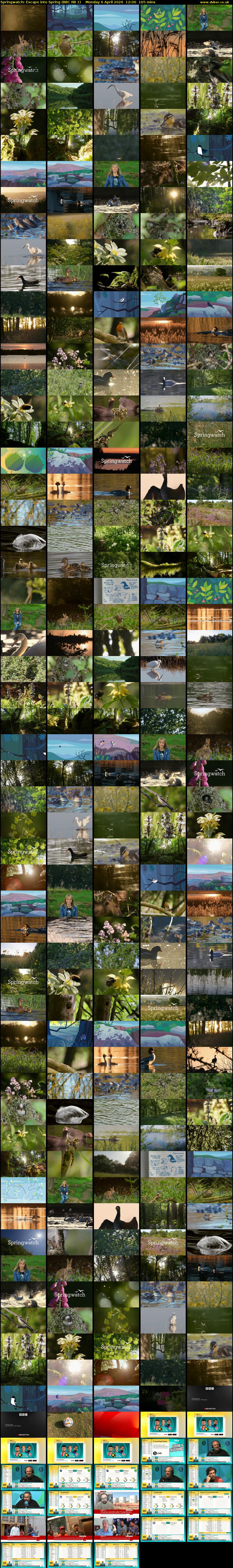 Springwatch: Escape into Spring (BBC RB 1) Monday 6 April 2026 12:00 - 14:45