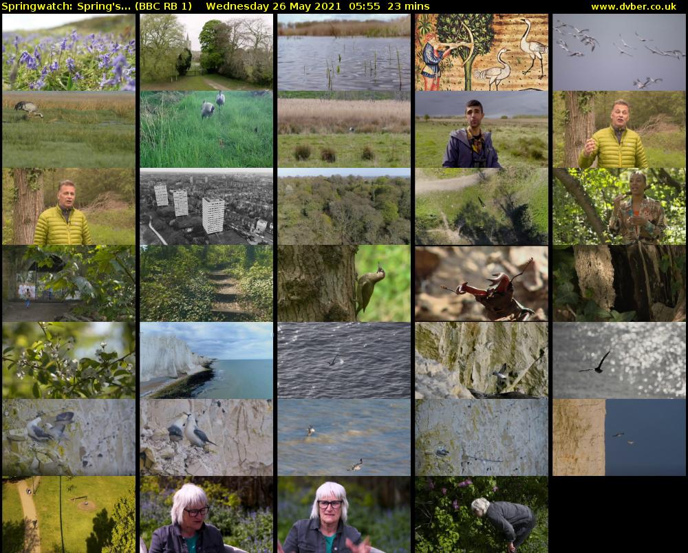 Springwatch: Spring's... (BBC RB 1) Wednesday 26 May 2021 05:55 - 06:18