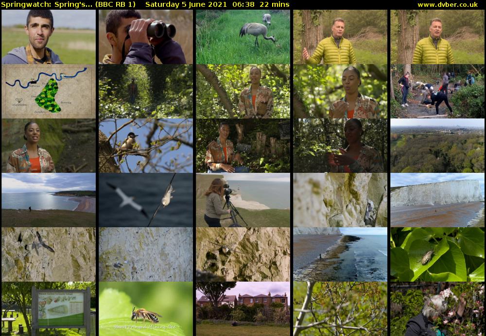 Springwatch: Spring's... (BBC RB 1) Saturday 5 June 2021 06:38 - 07:00