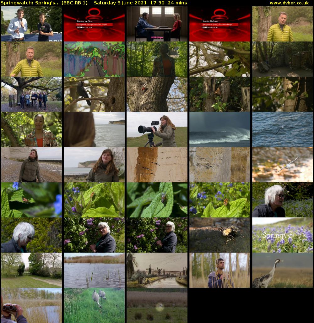 Springwatch: Spring's... (BBC RB 1) Saturday 5 June 2021 17:30 - 17:54