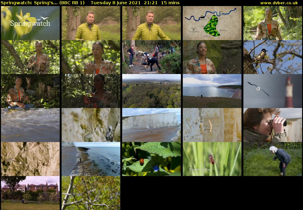 Springwatch: Spring's... (BBC RB 1) Tuesday 8 June 2021 21:21 - 21:36