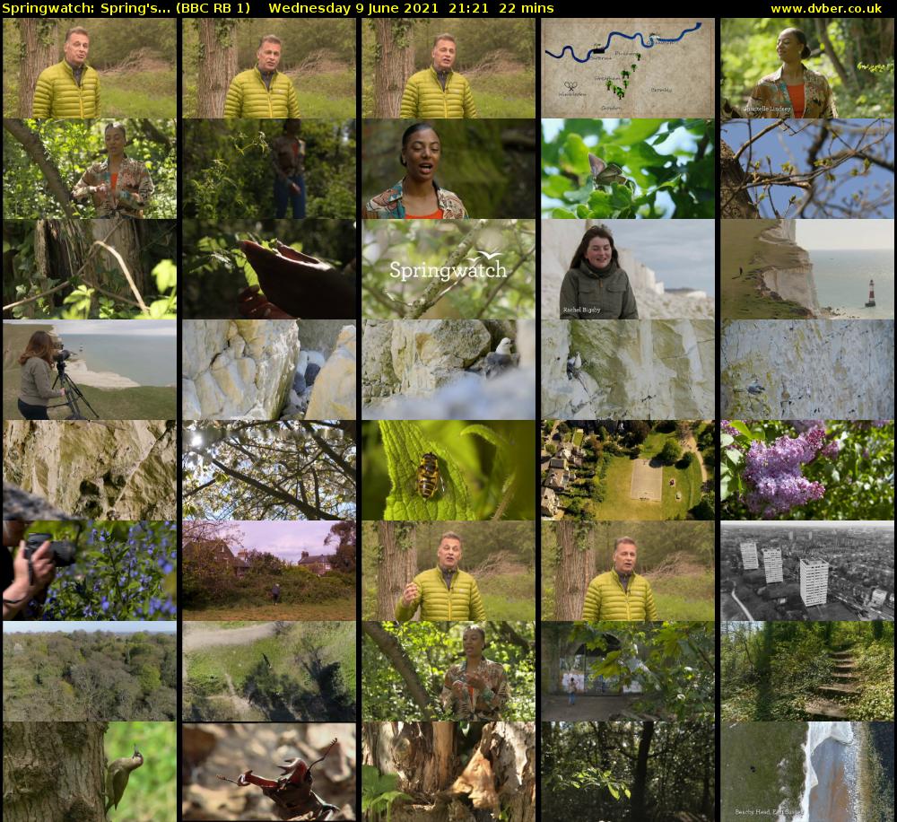 Springwatch: Spring's... (BBC RB 1) Wednesday 9 June 2021 21:21 - 21:43