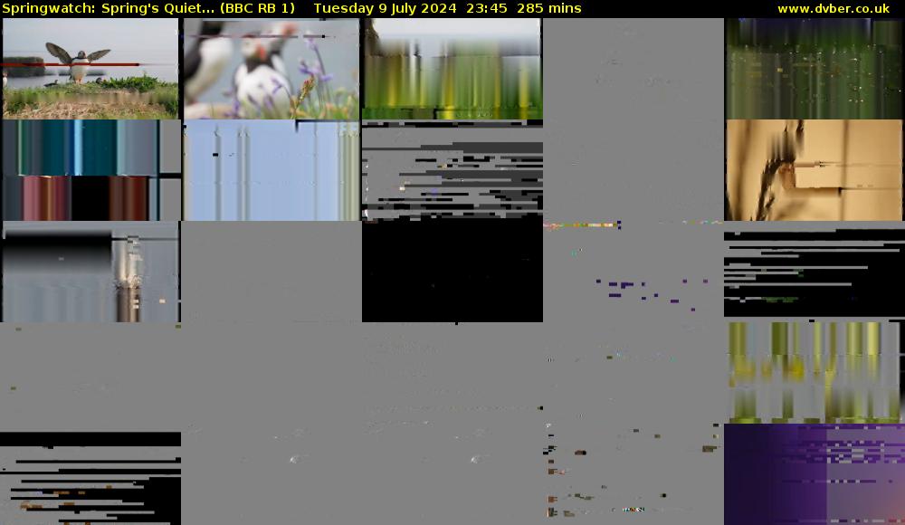 Springwatch: Spring's Quiet... (BBC RB 1) Tuesday 9 July 2024 23:45 - 04:30