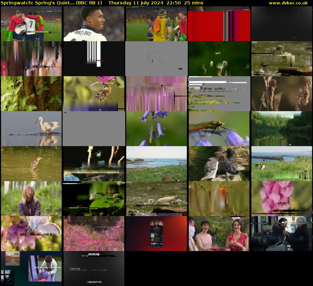 Springwatch: Spring's Quiet... (BBC RB 1) Thursday 11 July 2024 22:50 - 23:15