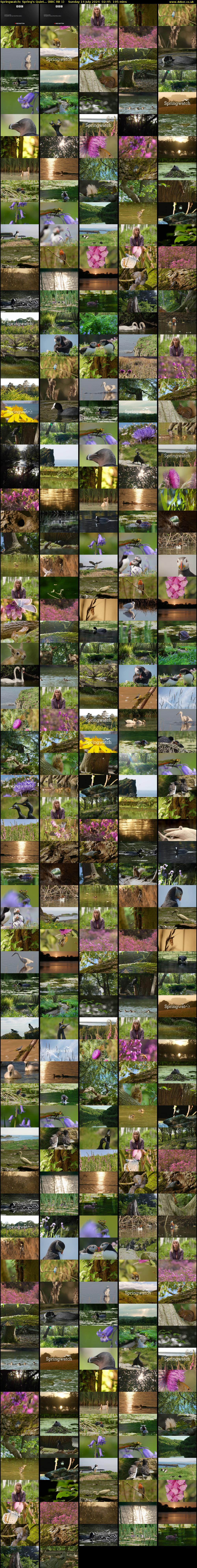 Springwatch: Spring's Quiet... (BBC RB 1) Sunday 14 July 2024 02:45 - 06:00