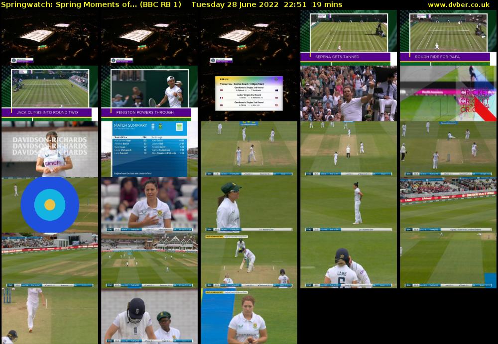 Springwatch: Spring Moments of... (BBC RB 1) Tuesday 28 June 2022 22:51 - 23:10