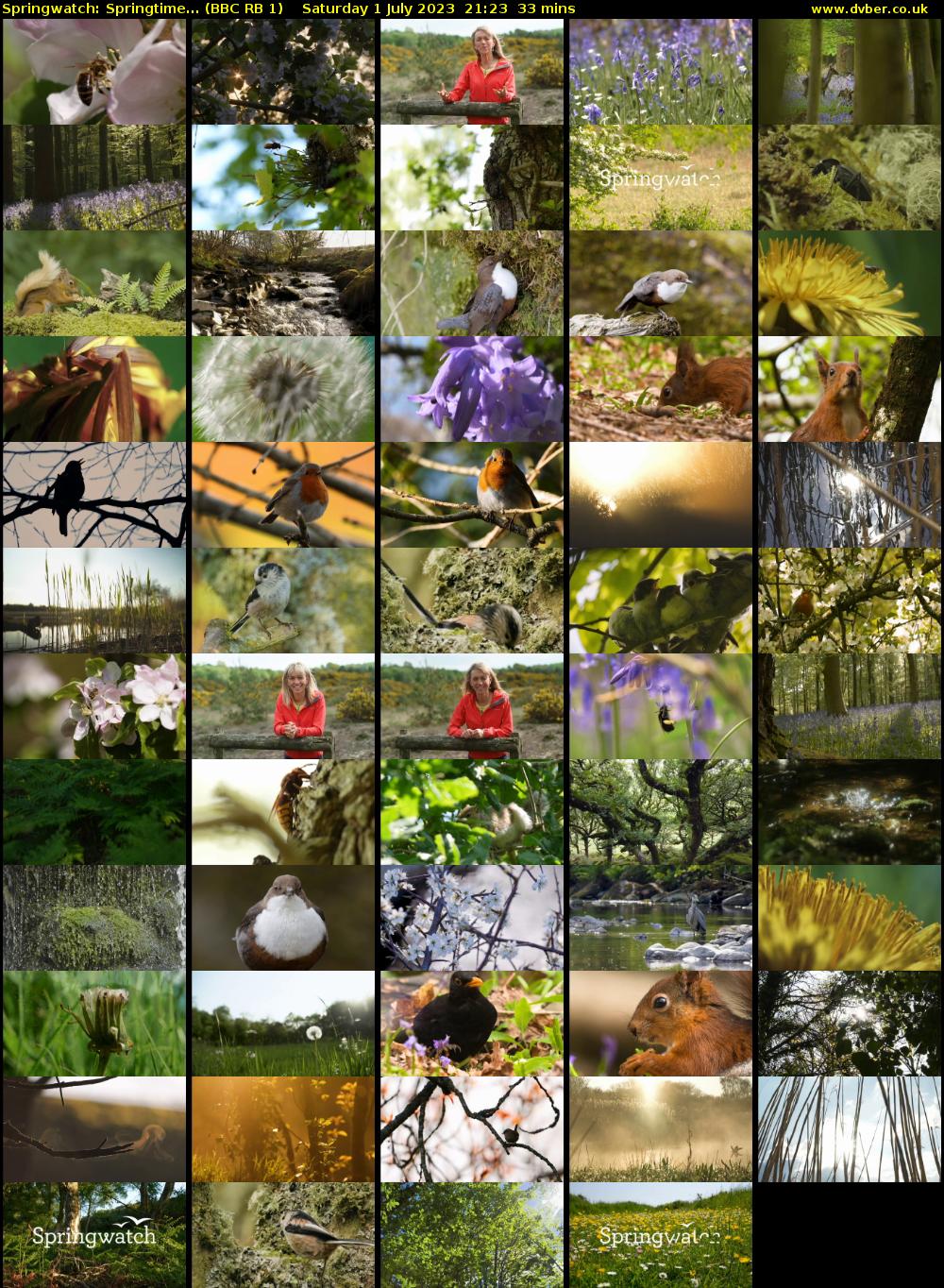 Springwatch: Springtime... (BBC RB 1) Saturday 1 July 2023 21:23 - 21:56