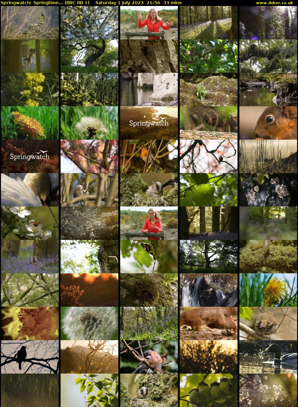 Springwatch: Springtime... (BBC RB 1) Saturday 1 July 2023 21:56 - 22:29