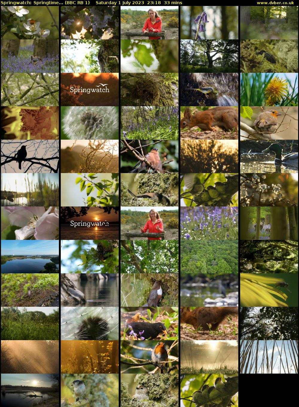 Springwatch: Springtime... (BBC RB 1) Saturday 1 July 2023 23:18 - 23:51
