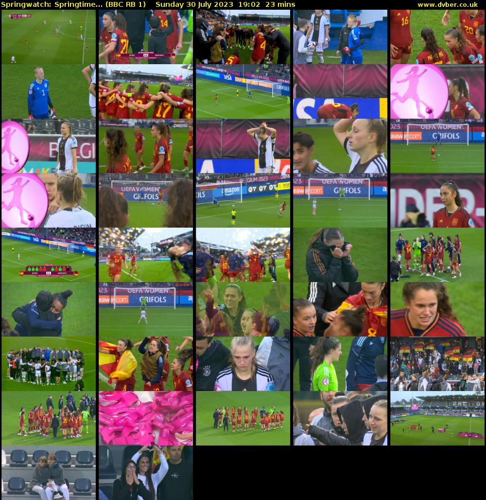 Springwatch: Springtime... (BBC RB 1) Sunday 30 July 2023 19:02 - 19:25