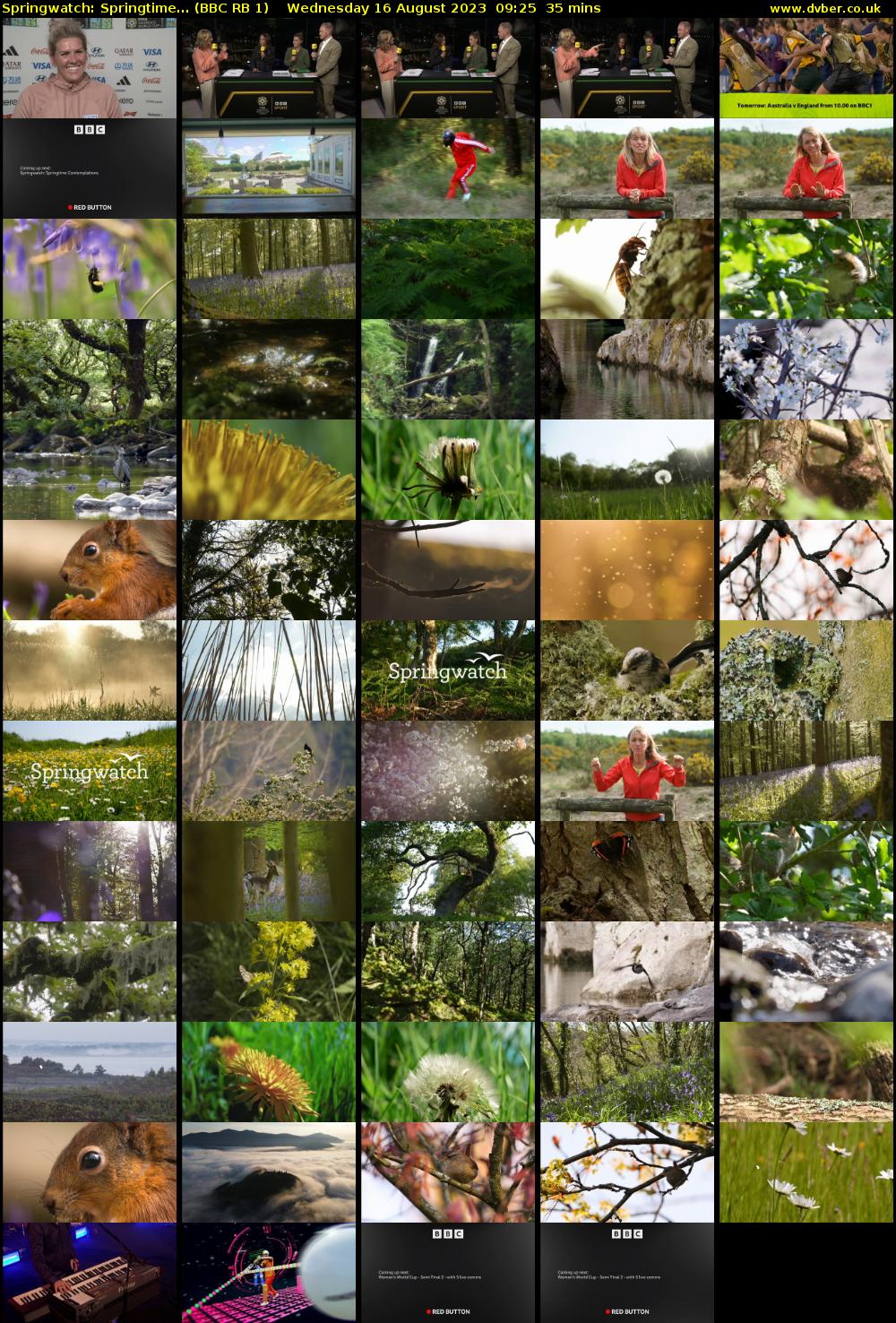 Springwatch: Springtime... (BBC RB 1) Wednesday 16 August 2023 09:25 - 10:00