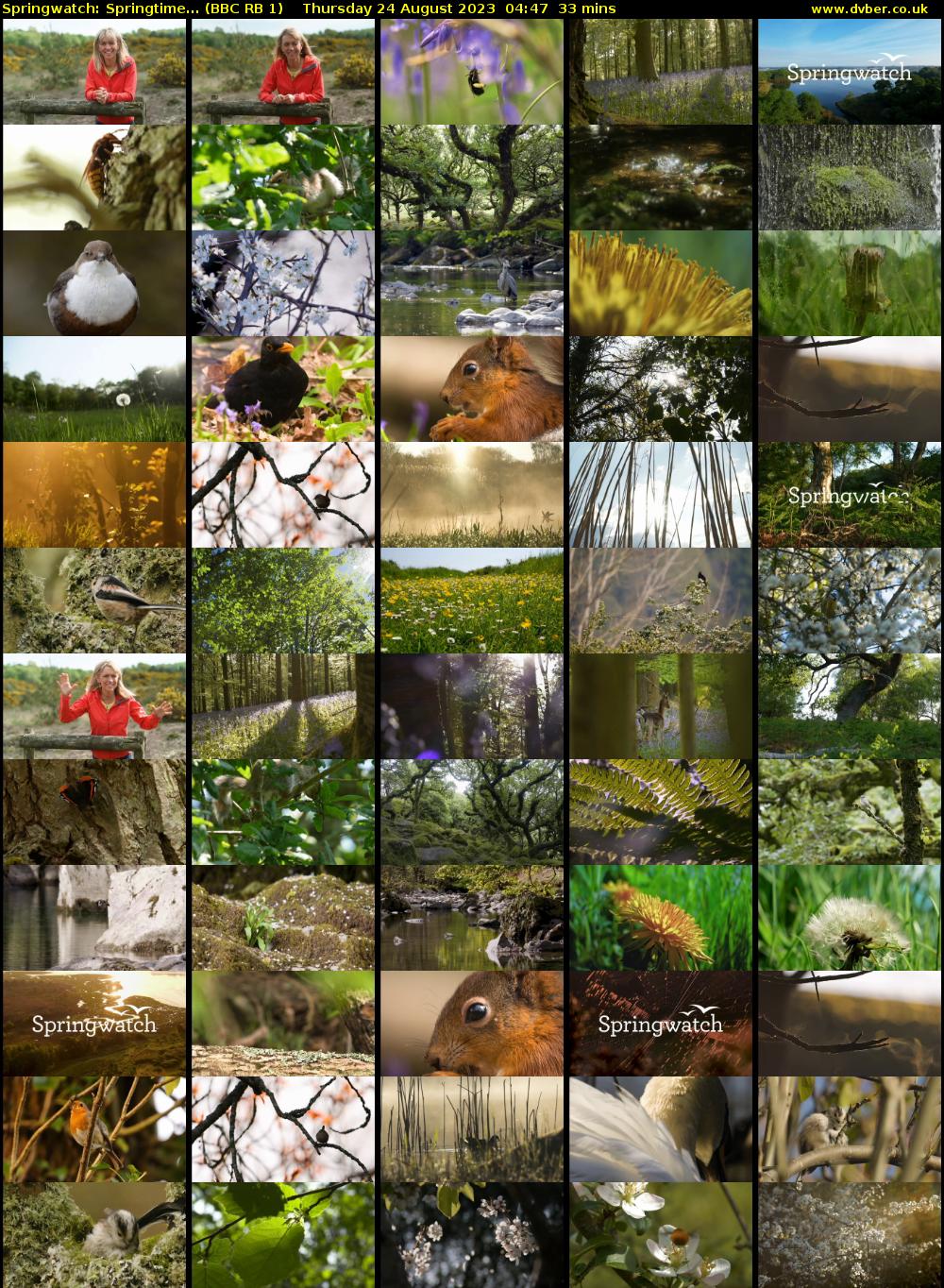 Springwatch: Springtime... (BBC RB 1) Thursday 24 August 2023 04:47 - 05:20