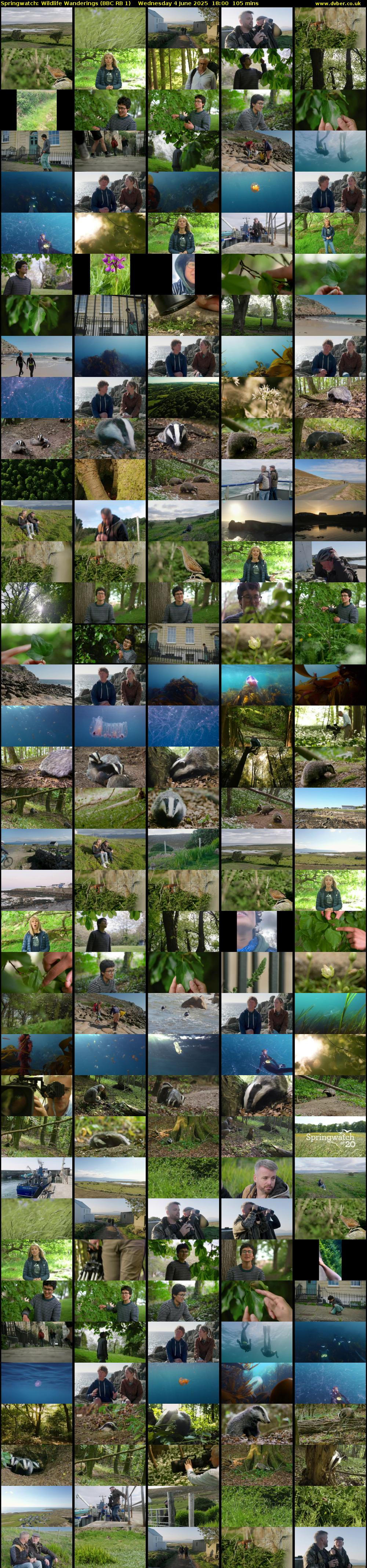 Springwatch: Wildlife Wanderings (BBC RB 1) Wednesday 4 June 2025 18:00 - 19:45