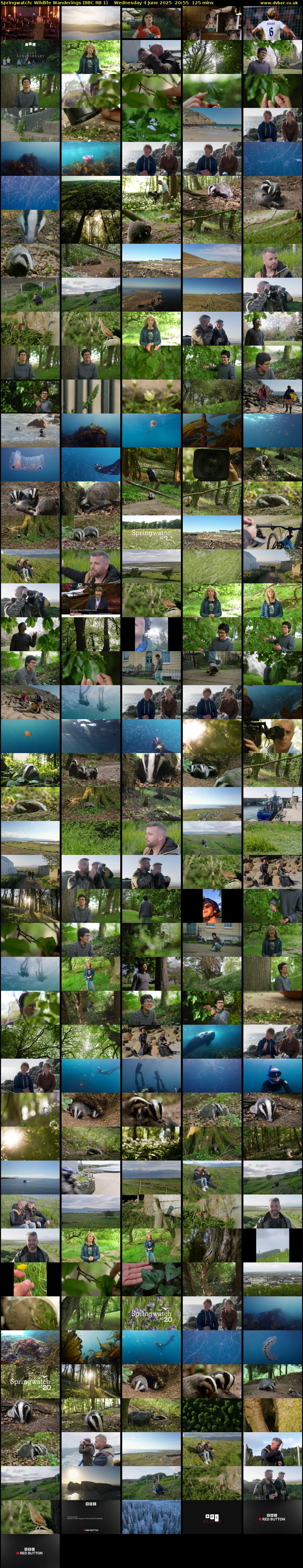 Springwatch: Wildlife Wanderings (BBC RB 1) Wednesday 4 June 2025 20:55 - 23:00