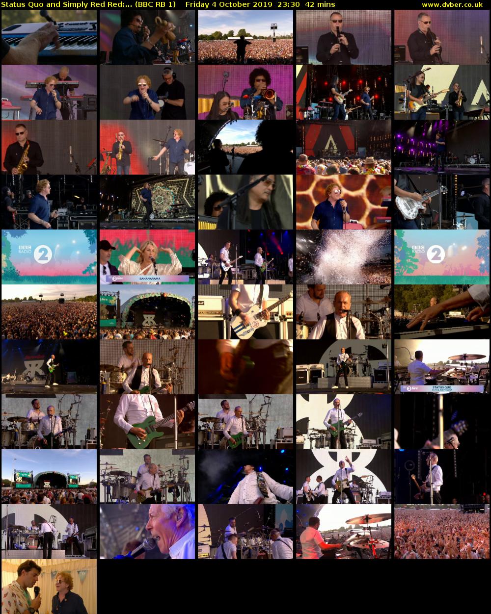 Status Quo and Simply Red Red:... (BBC RB 1) Friday 4 October 2019 23:30 - 00:12