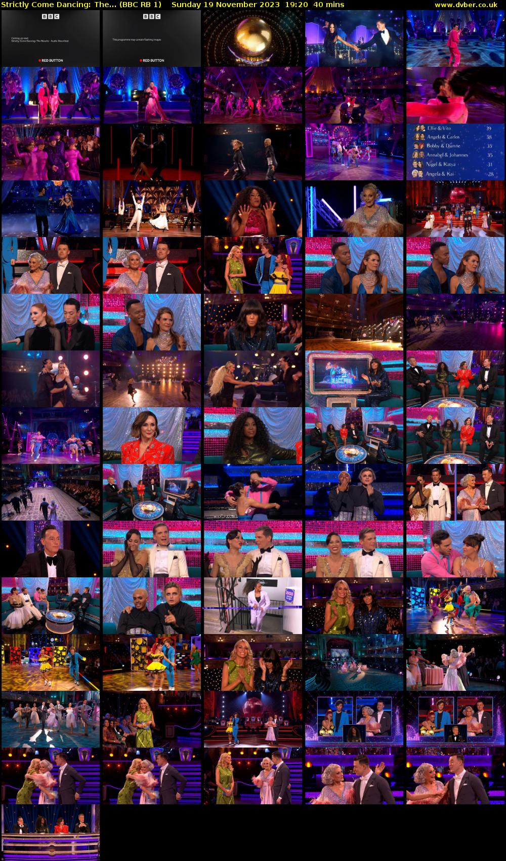 Strictly Come Dancing: The... (BBC RB 1) Sunday 19 November 2023 19:20 - 20:00