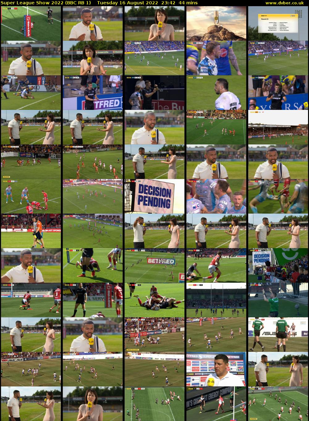 Super League Show 2022 (BBC RB 1) Tuesday 16 August 2022 23:42 - 00:26