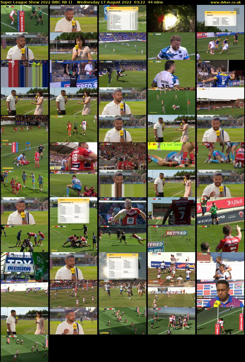 Super League Show 2022 (BBC RB 1) Wednesday 17 August 2022 03:22 - 04:06