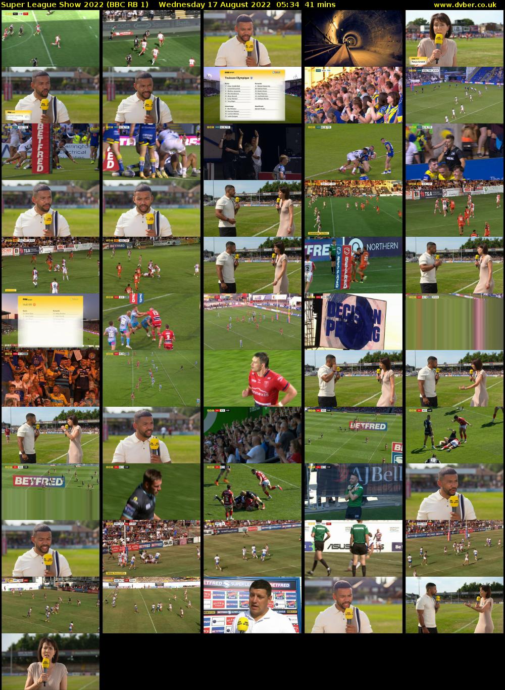 Super League Show 2022 (BBC RB 1) Wednesday 17 August 2022 05:34 - 06:15