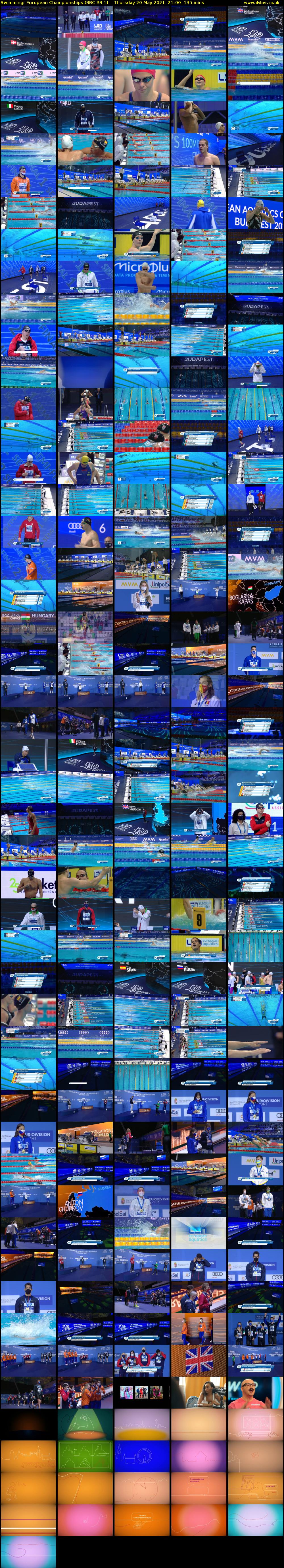 Swimming: European Championships (BBC RB 1) Thursday 20 May 2021 21:00 - 23:15