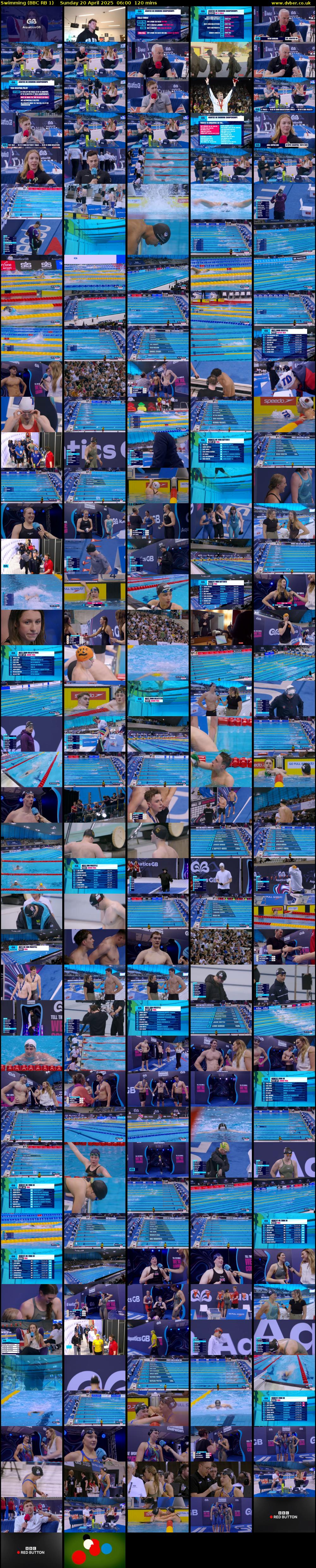 Swimming (BBC RB 1) Sunday 20 April 2025 06:00 - 08:00