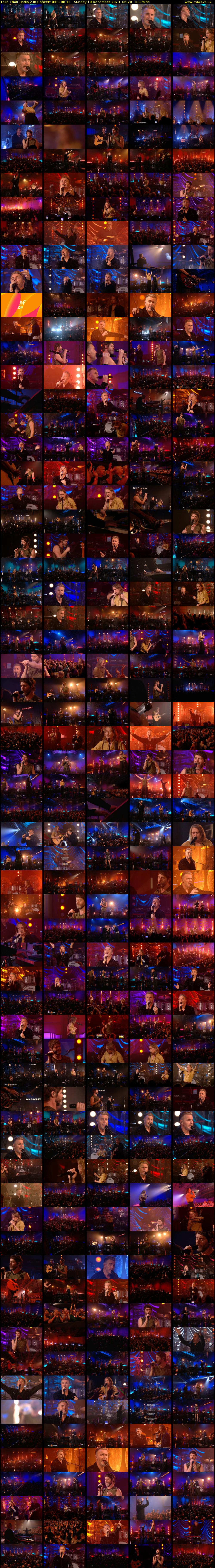 Take That: Radio 2 In Concert (BBC RB 1) Sunday 10 December 2023 06:20 - 09:20