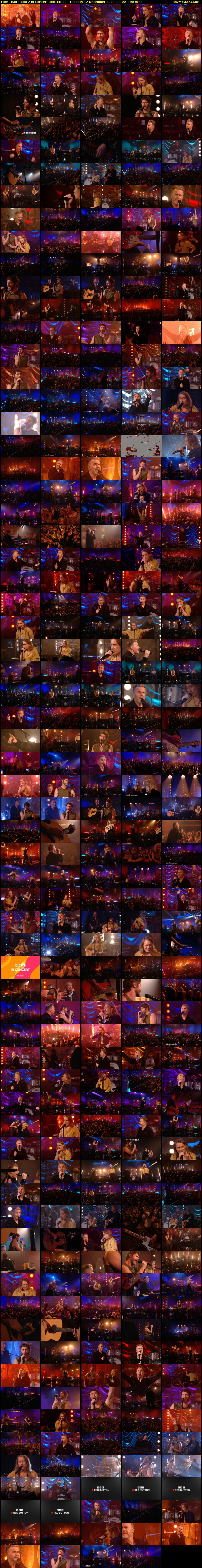 Take That: Radio 2 In Concert (BBC RB 1) Tuesday 12 December 2023 03:00 - 06:10