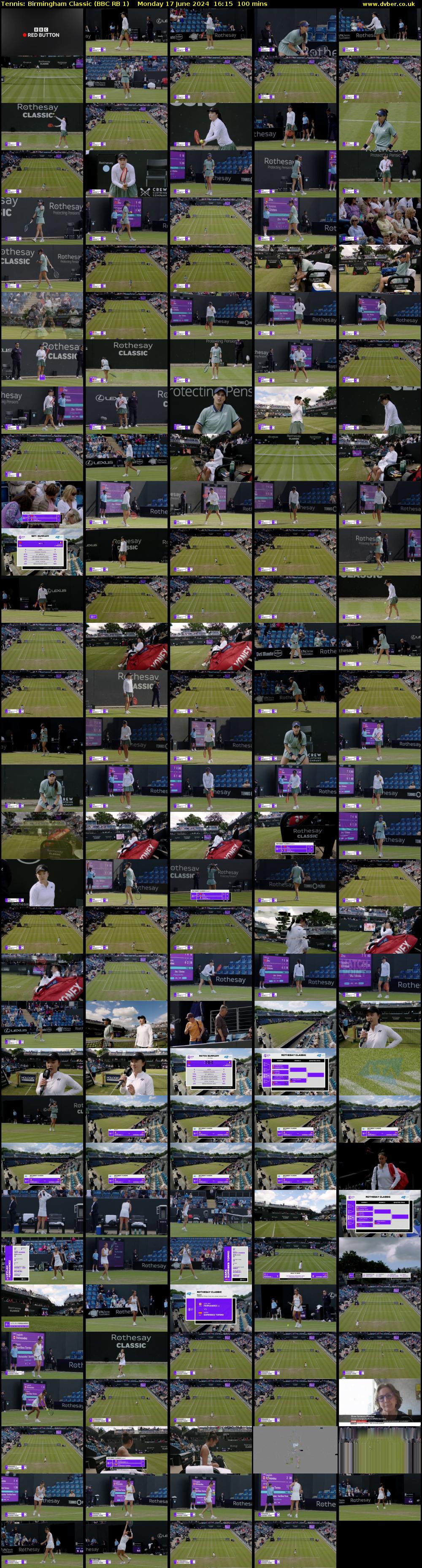 Tennis: Birmingham Classic (BBC RB 1) Monday 17 June 2024 16:15 - 17:55