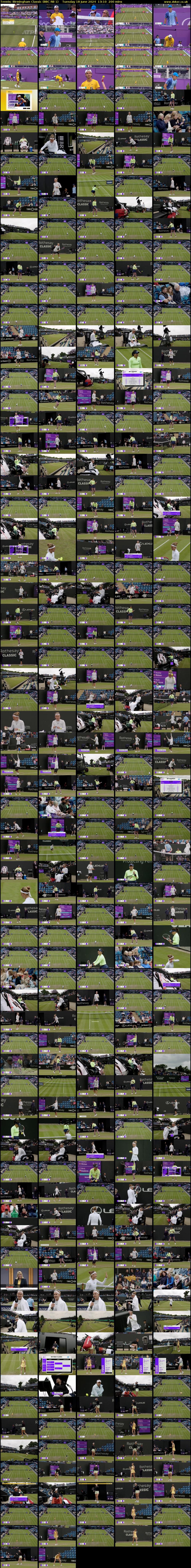 Tennis: Birmingham Classic (BBC RB 1) Tuesday 18 June 2024 13:10 - 16:30