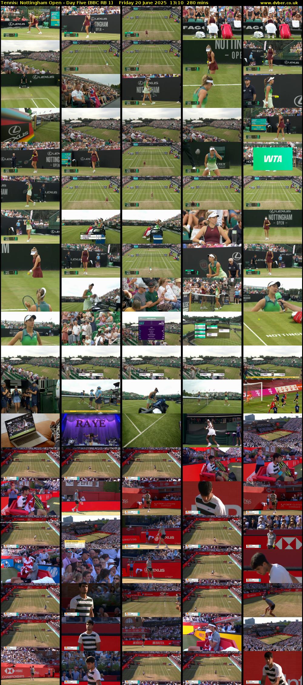 Tennis: Nottingham Open - Day Five (BBC RB 1) Friday 20 June 2025 13:10 - 17:50
