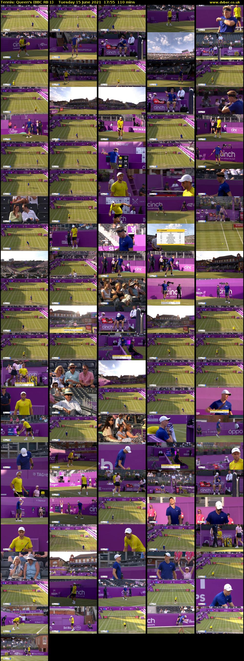 Tennis: Queen's (BBC RB 1) Tuesday 15 June 2021 17:55 - 19:45