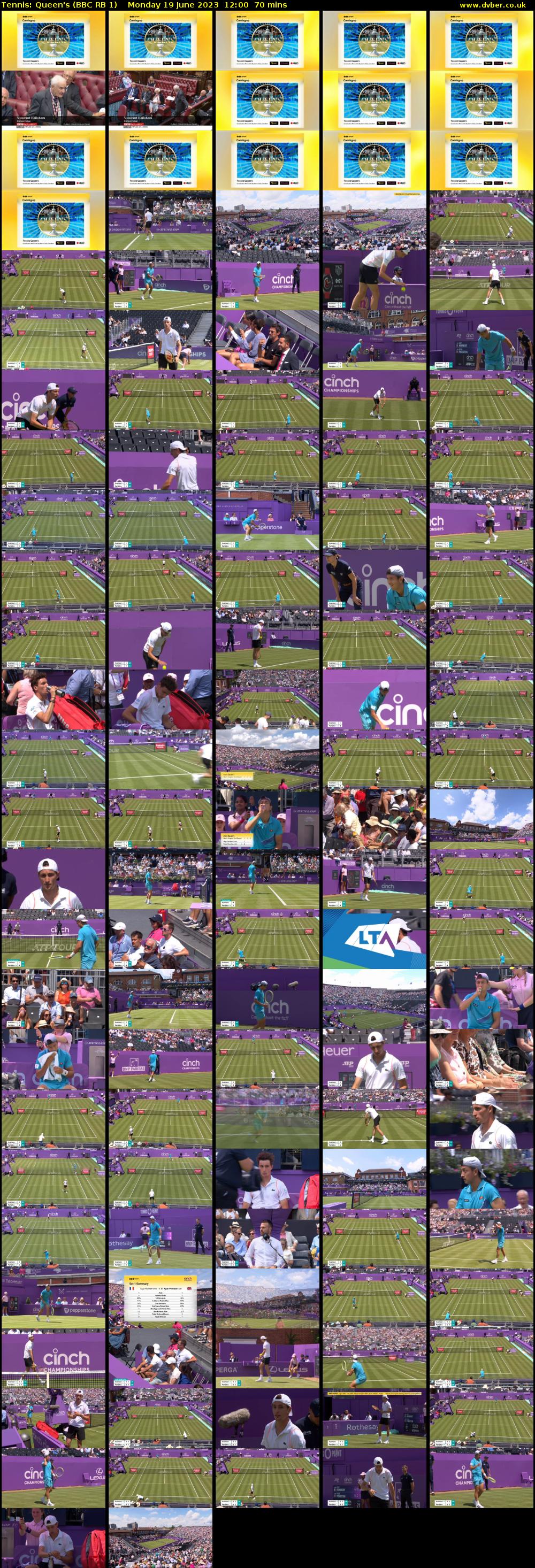 Tennis: Queen's (BBC RB 1) Monday 19 June 2023 12:00 - 13:10