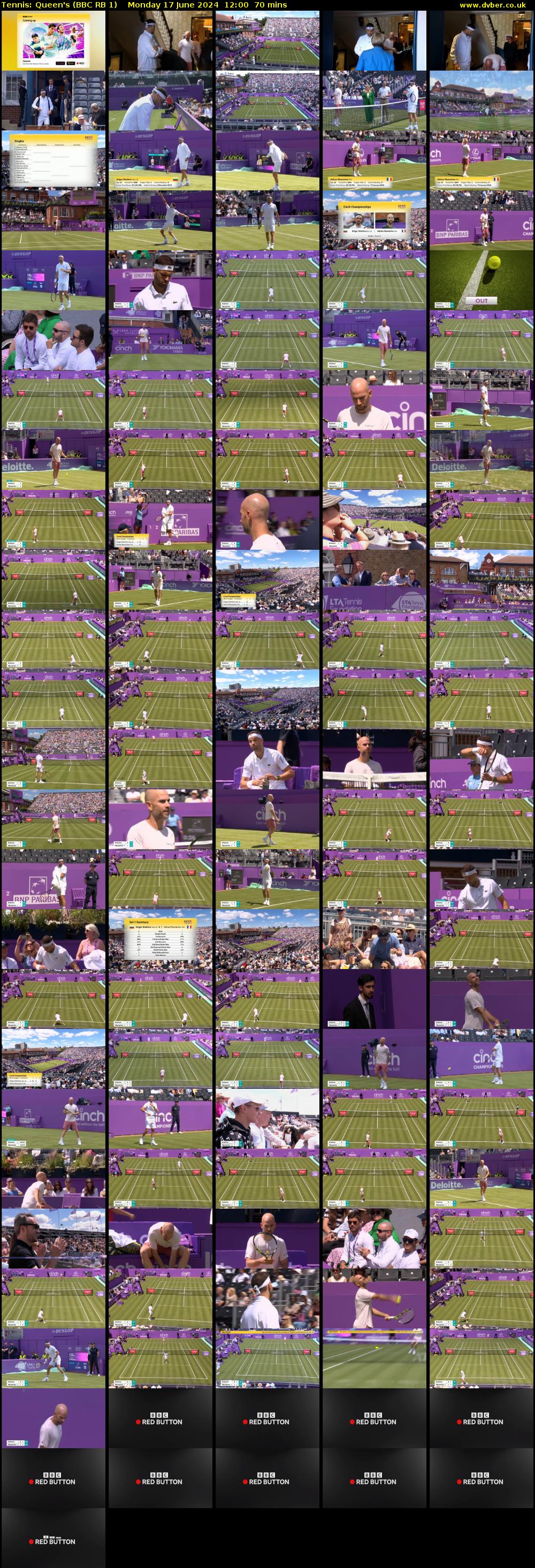 Tennis: Queen's (BBC RB 1) Monday 17 June 2024 12:00 - 13:10