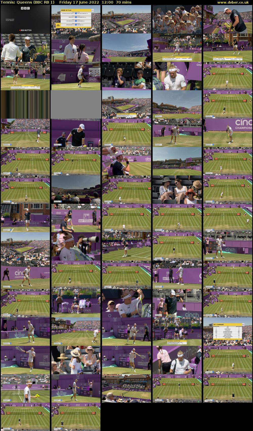 Tennis: Queens (BBC RB 1) Friday 17 June 2022 12:00 - 13:10