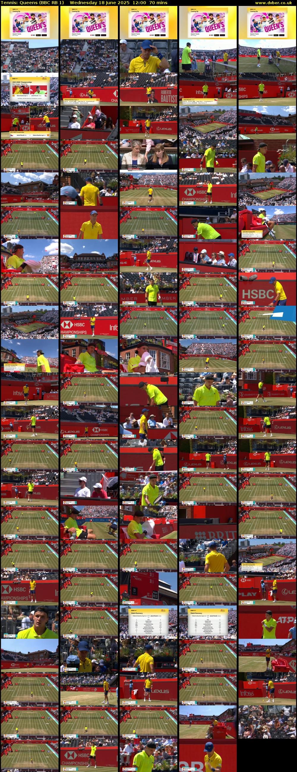 Tennis: Queens (BBC RB 1) Wednesday 18 June 2025 12:00 - 13:10