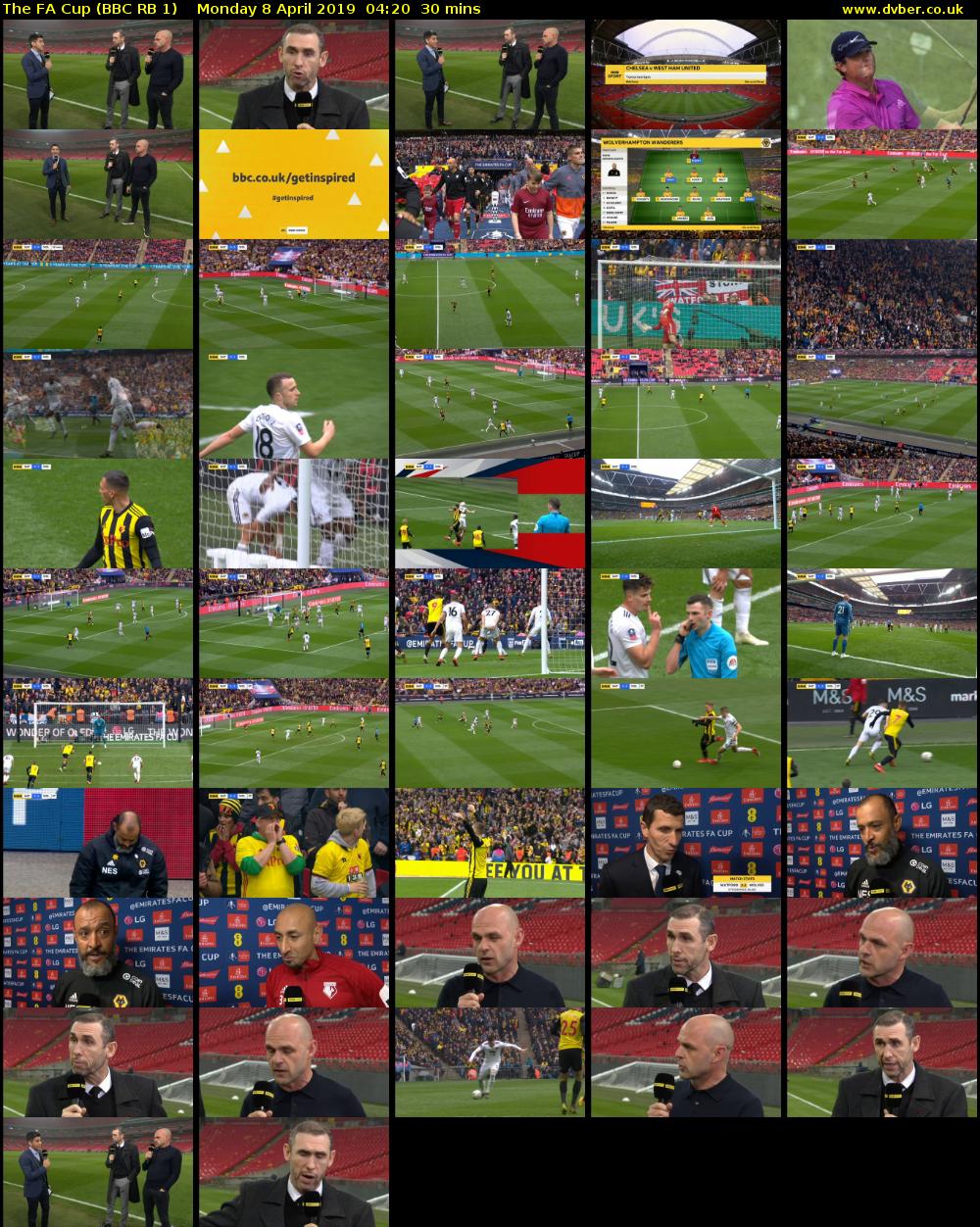 The FA Cup (BBC RB 1) Monday 8 April 2019 04:20 - 04:50