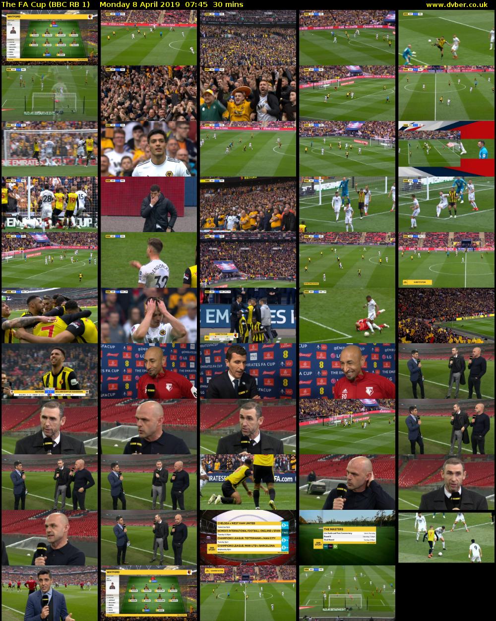 The FA Cup (BBC RB 1) Monday 8 April 2019 07:45 - 08:15