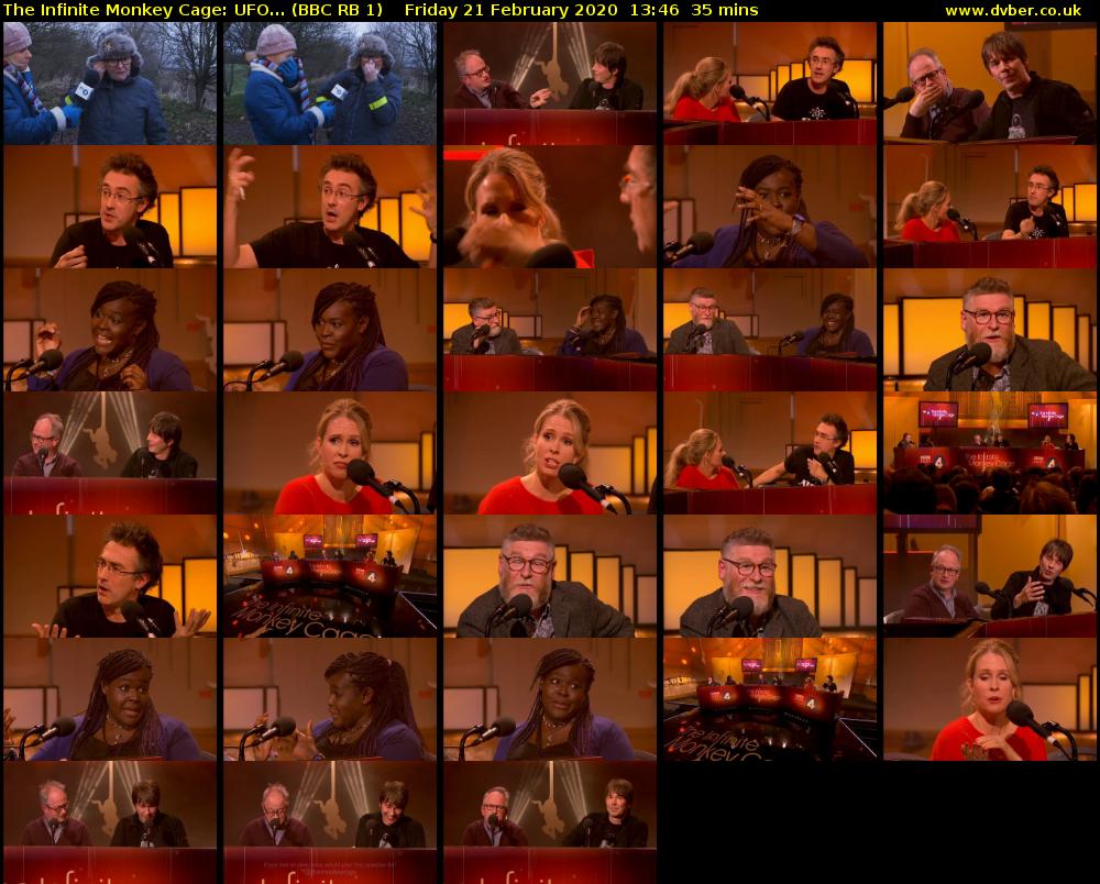 The Infinite Monkey Cage: UFO... (BBC RB 1) Friday 21 February 2020 13:46 - 14:21
