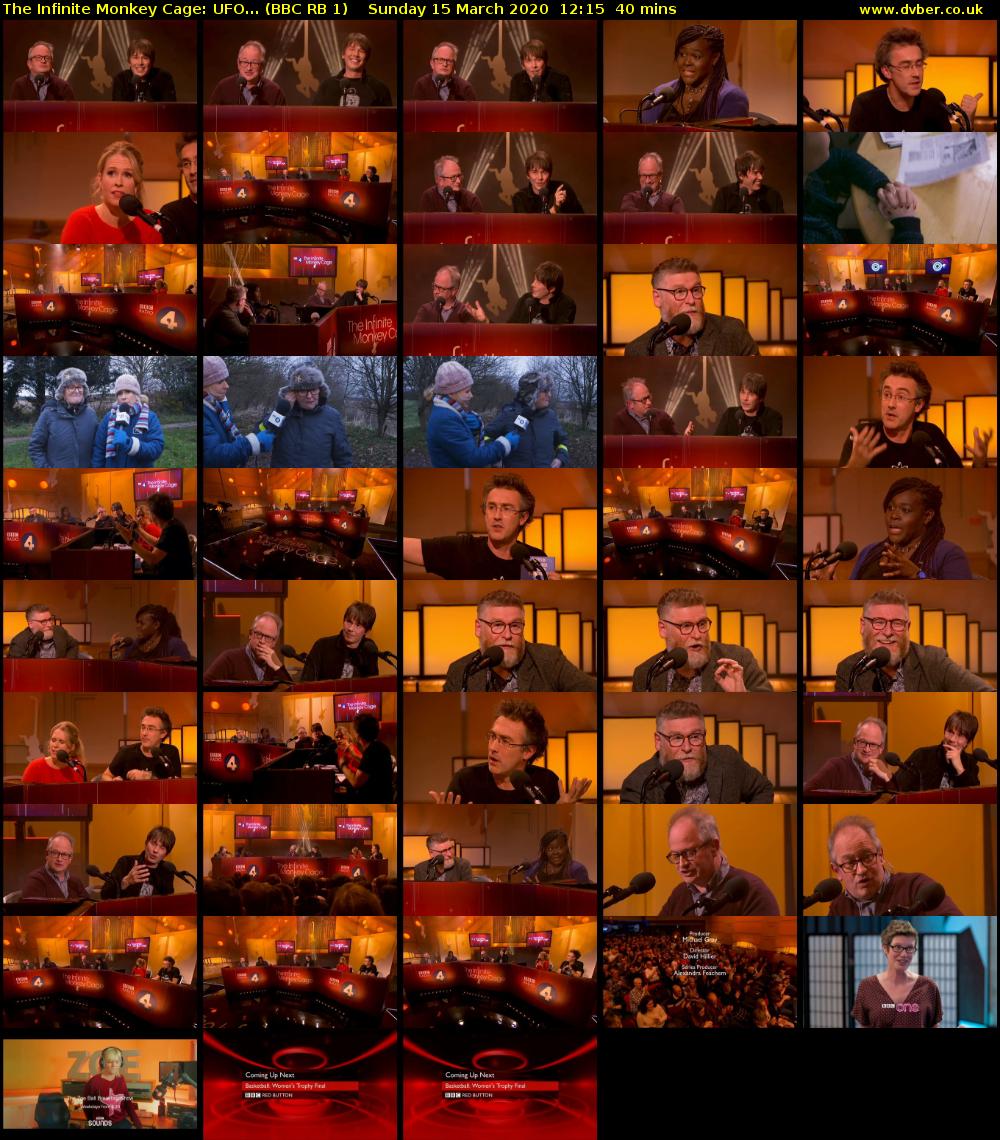 The Infinite Monkey Cage: UFO... (BBC RB 1) Sunday 15 March 2020 12:15 - 12:55