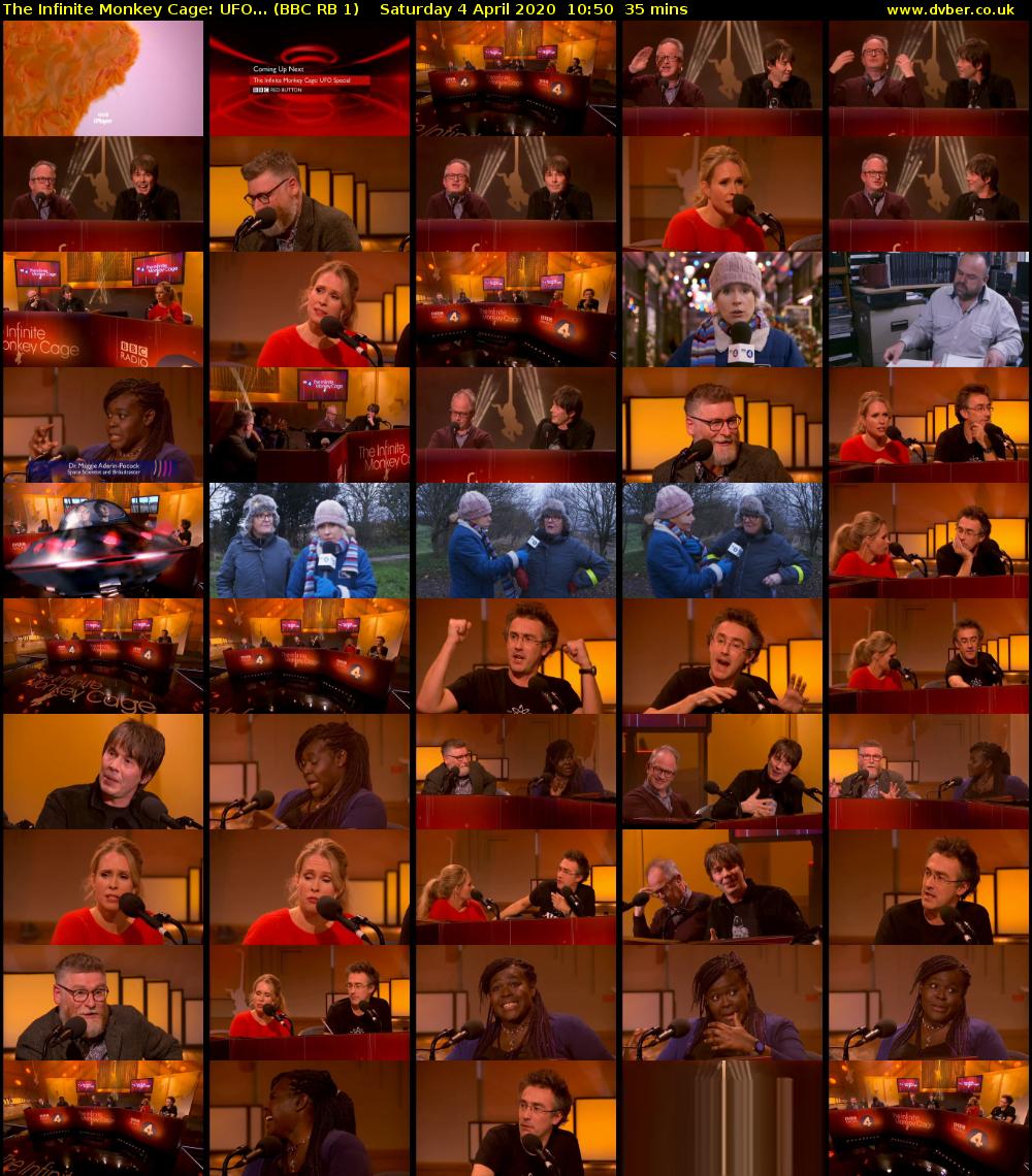 The Infinite Monkey Cage: UFO... (BBC RB 1) Saturday 4 April 2020 10:50 - 11:25