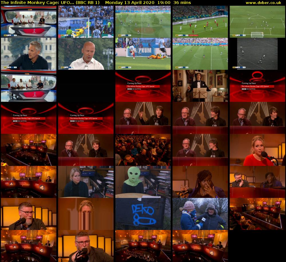 The Infinite Monkey Cage: UFO... (BBC RB 1) Monday 13 April 2020 19:00 - 19:36